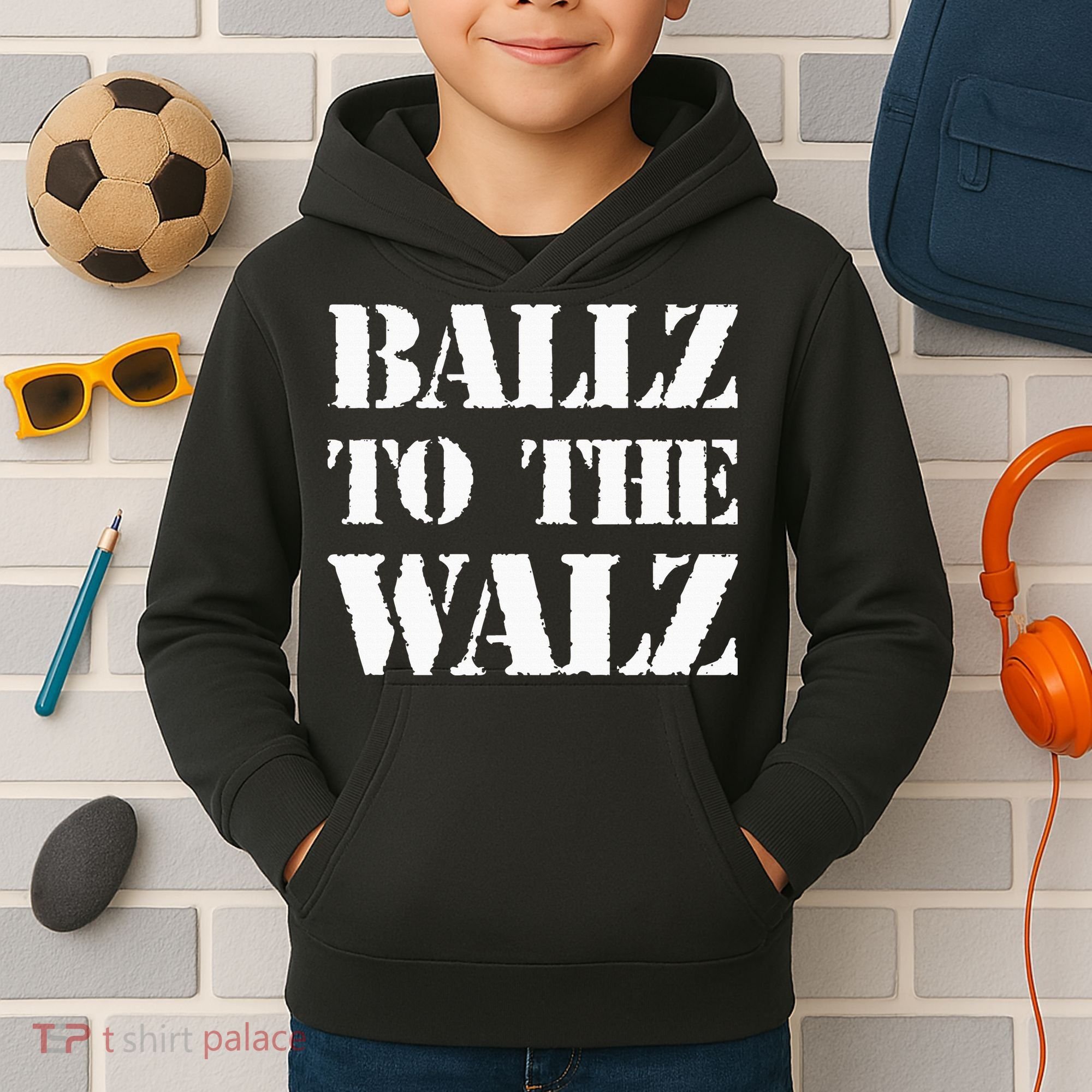 Ballz To The Walz Kids Hoodie
