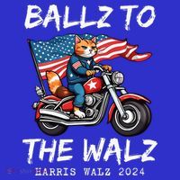 Ballz To The Walz Cat Motorcycle Liberal Vote Kamala Harris Baby Bodysuit thumb 2
