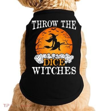 Bunco Throw the Dice Witches Bunco Game Lover Halloween Doggie Tank