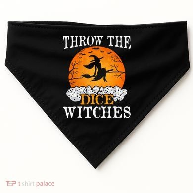 Bunco Throw the Dice Witches Bunco Game Lover Halloween USA-Made Doggie Bandana