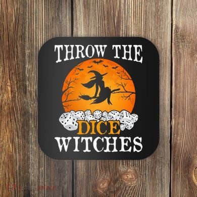 Bunco Throw the Dice Witches Bunco Game Lover Halloween Coaster