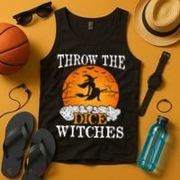 Bunco Throw the Dice Witches Bunco Game Lover Halloween Tank Top thumb 4