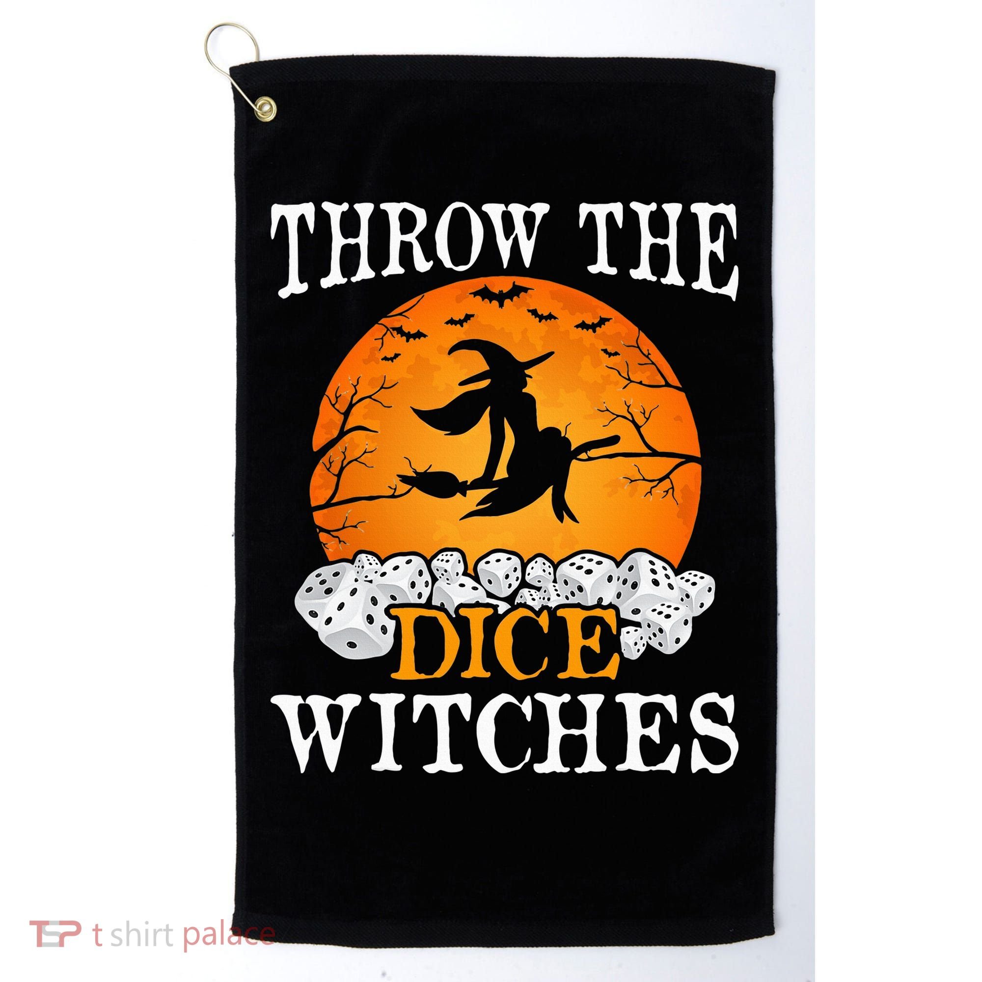 Bunco Throw the Dice Witches Bunco Game Lover Halloween Golf Towel