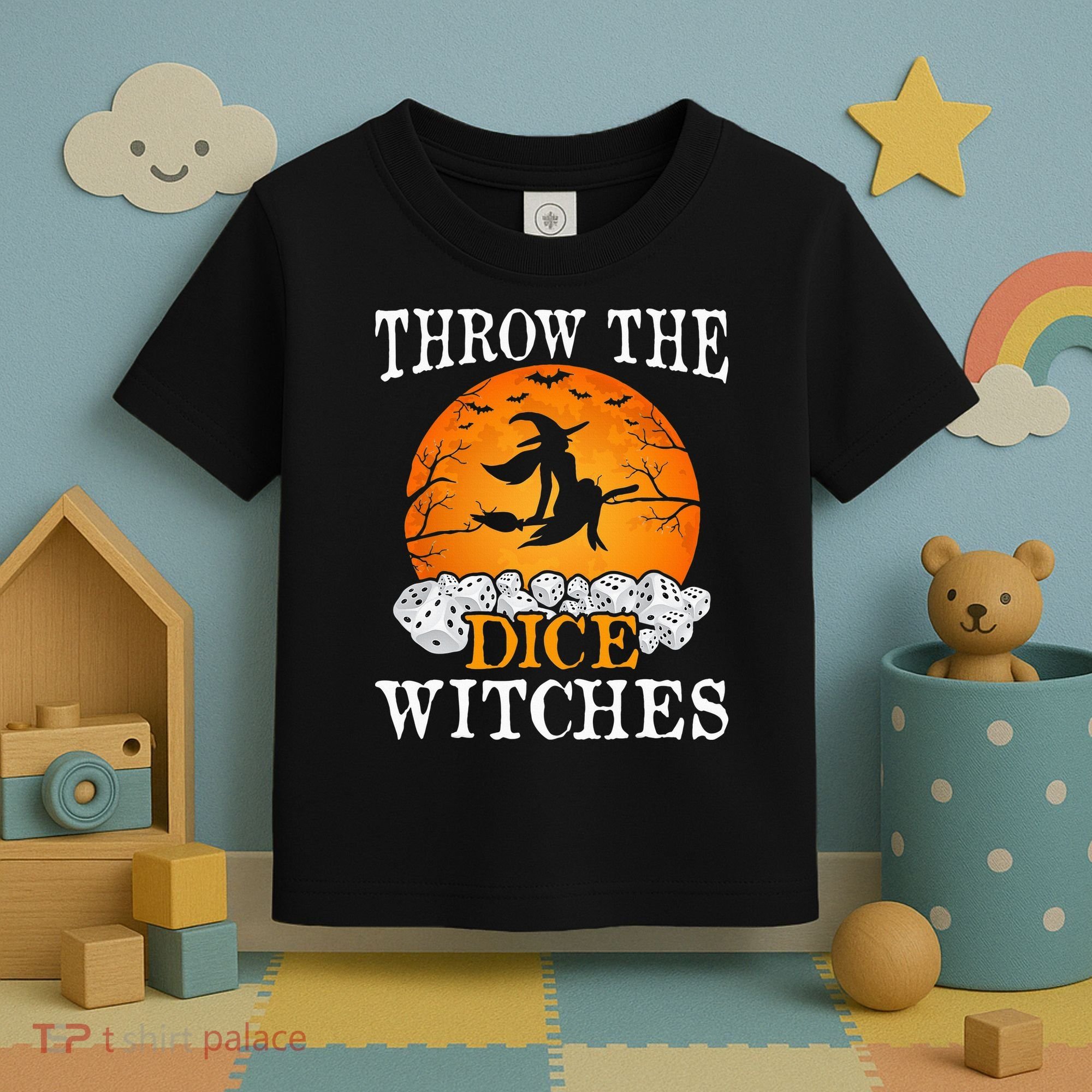 Bunco Throw the Dice Witches Bunco Game Lover Halloween Toddler T-Shirt
