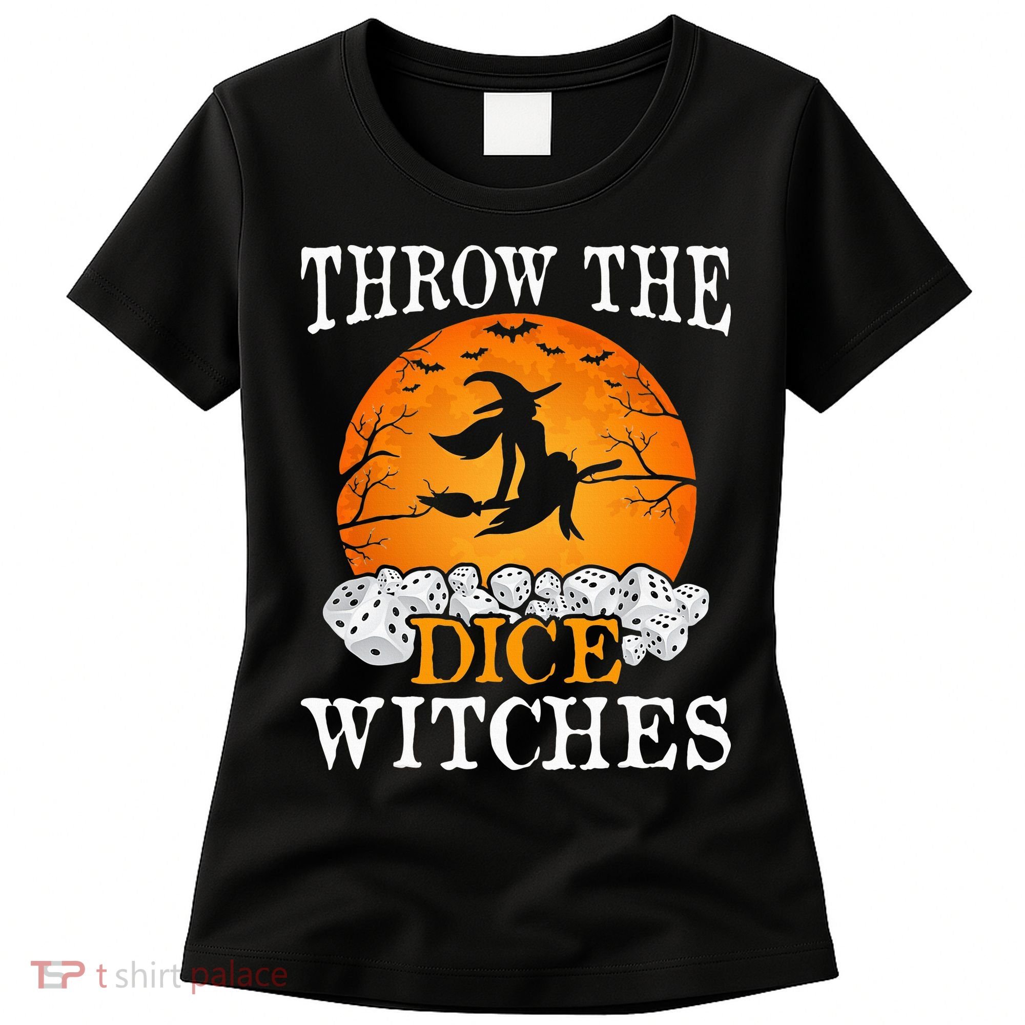 Bunco Throw the Dice Witches Bunco Game Lover Halloween Women's T-Shirt