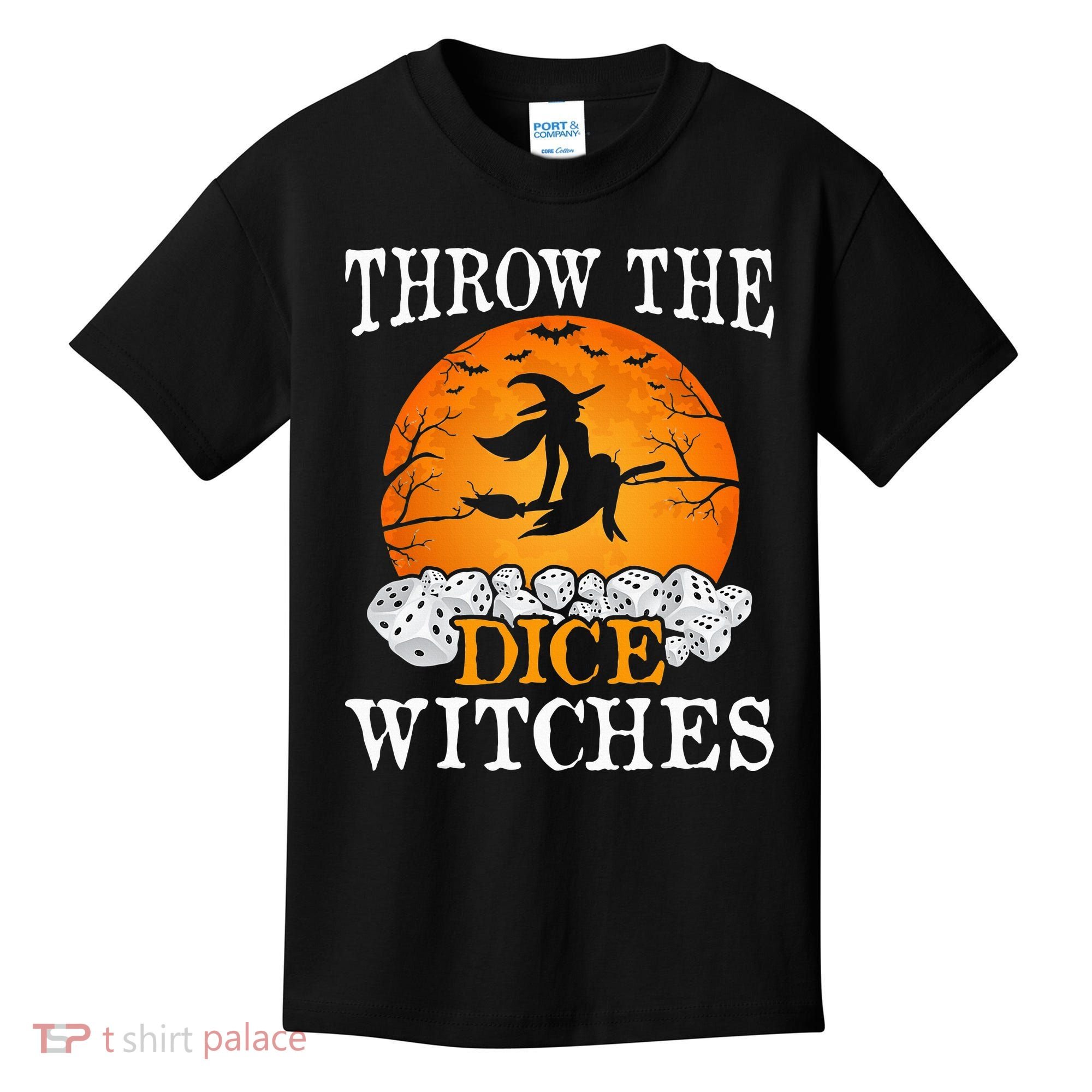 Bunco Throw the Dice Witches Bunco Game Lover Halloween Kids T-Shirt