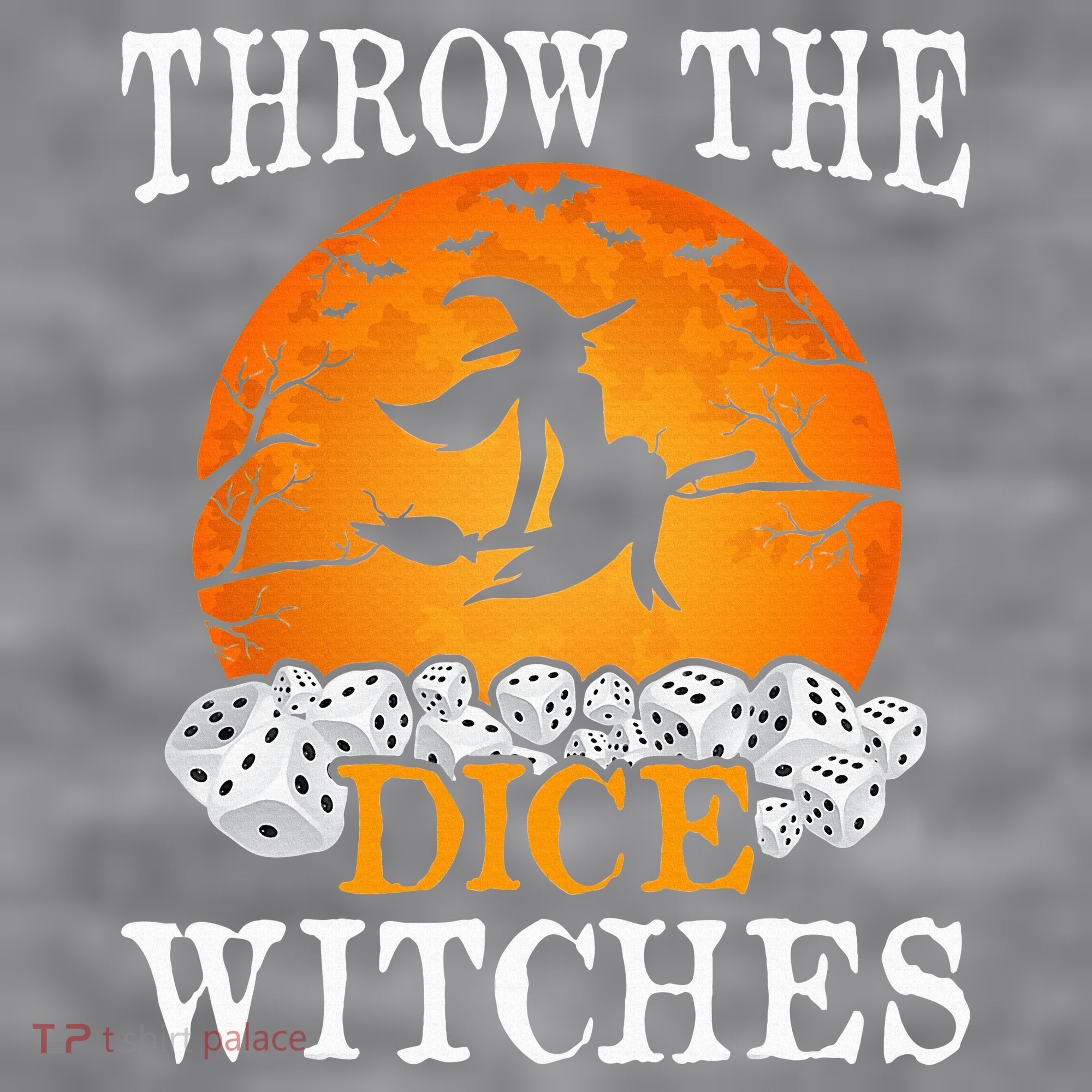 Bunco Throw the Dice Witches Bunco Game Lover Halloween Women's Racerback Cropped Tank