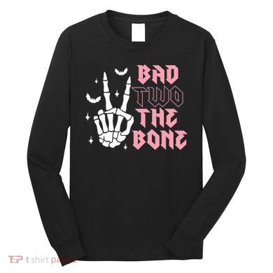 Bad Two The Bone Birthday 2nd 2 Years Old Birthday Long Sleeve Shirt