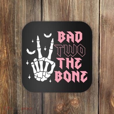 Bad Two The Bone Birthday 2nd 2 Years Old Birthday Coaster