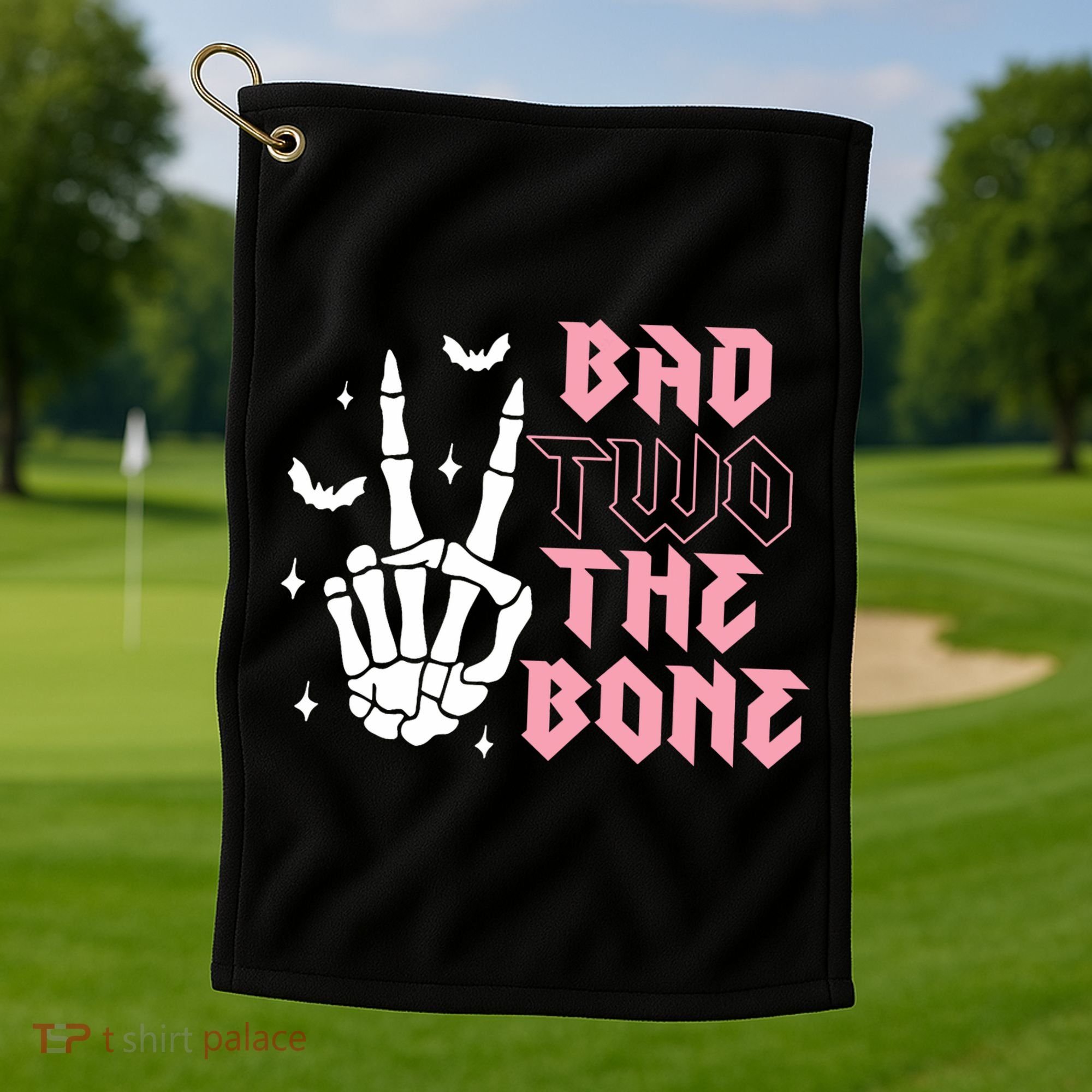 Bad Two The Bone Birthday 2nd 2 Years Old Birthday Golf Towel