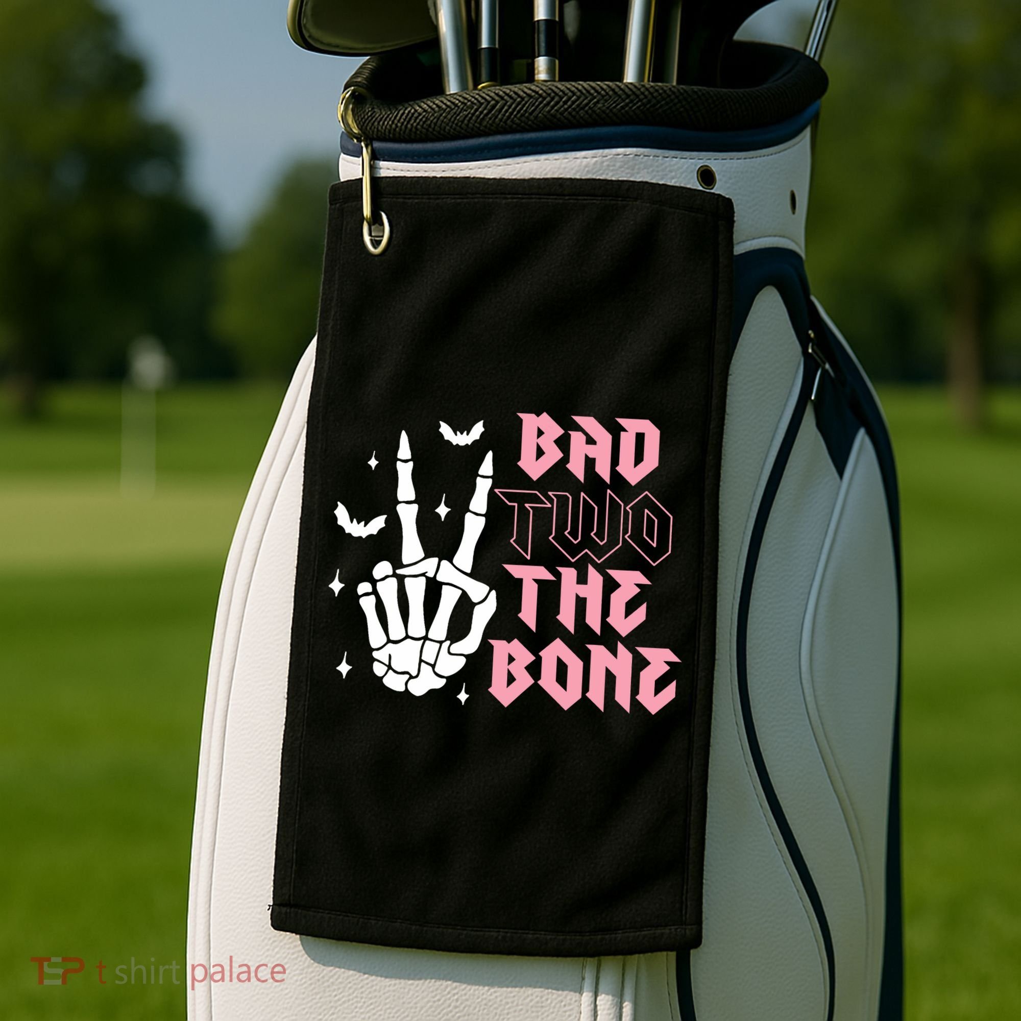 Bad Two The Bone Birthday 2nd 2 Years Old Birthday Golf Towel