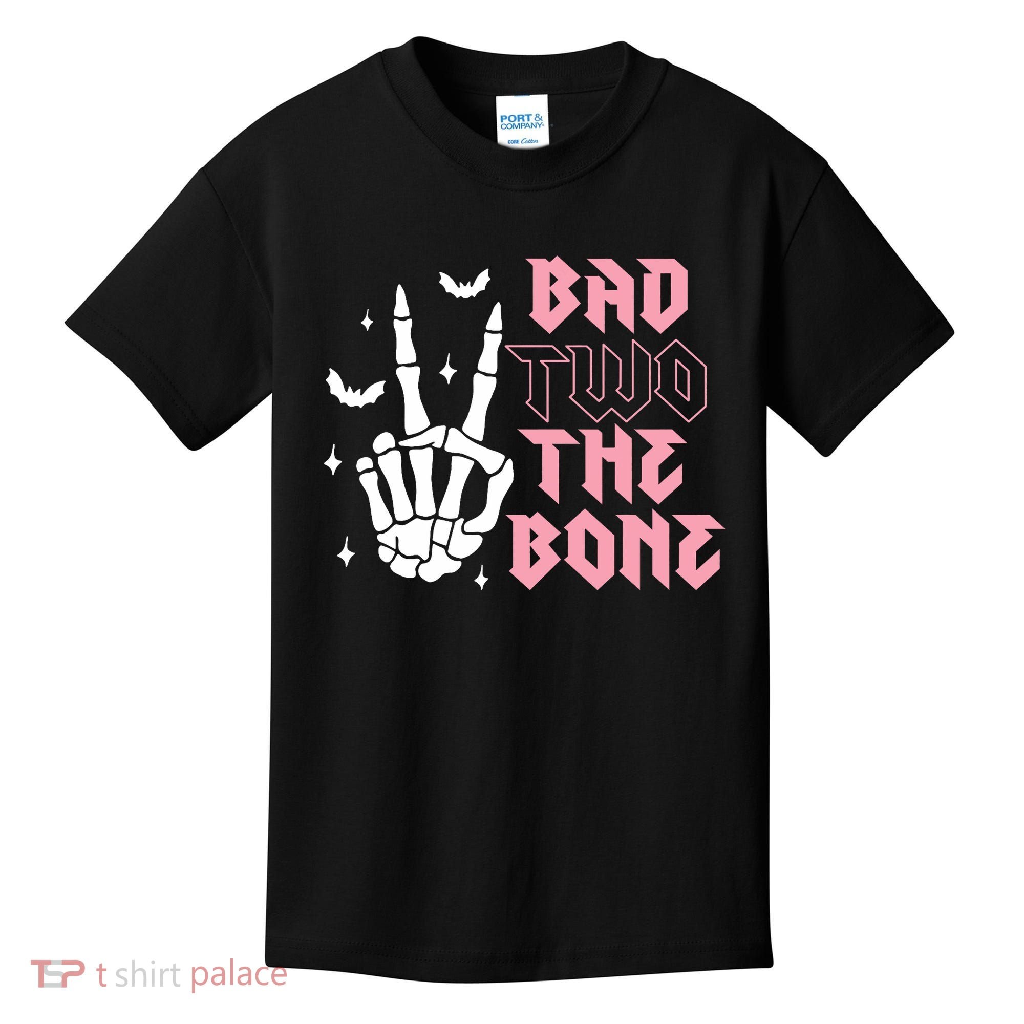 Bad Two The Bone Birthday 2nd 2 Years Old Birthday Kids T-Shirt