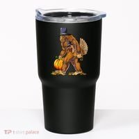 Bigfoot Turkey Thanksgiving Funny Holiday Tumbler thumb 0