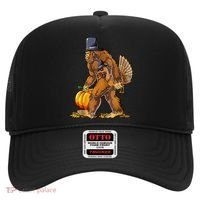 Bigfoot Turkey Thanksgiving Funny Holiday Hat thumb 0