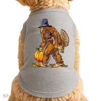 Bigfoot Turkey Thanksgiving Funny Holiday Doggie Tank thumb 0