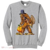 Bigfoot Turkey Thanksgiving Funny Holiday Sweatshirt thumb 0