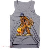 Bigfoot Turkey Thanksgiving Funny Holiday Tank Top thumb 0