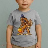 Bigfoot Turkey Thanksgiving Funny Holiday Toddler T-Shirt thumb 2