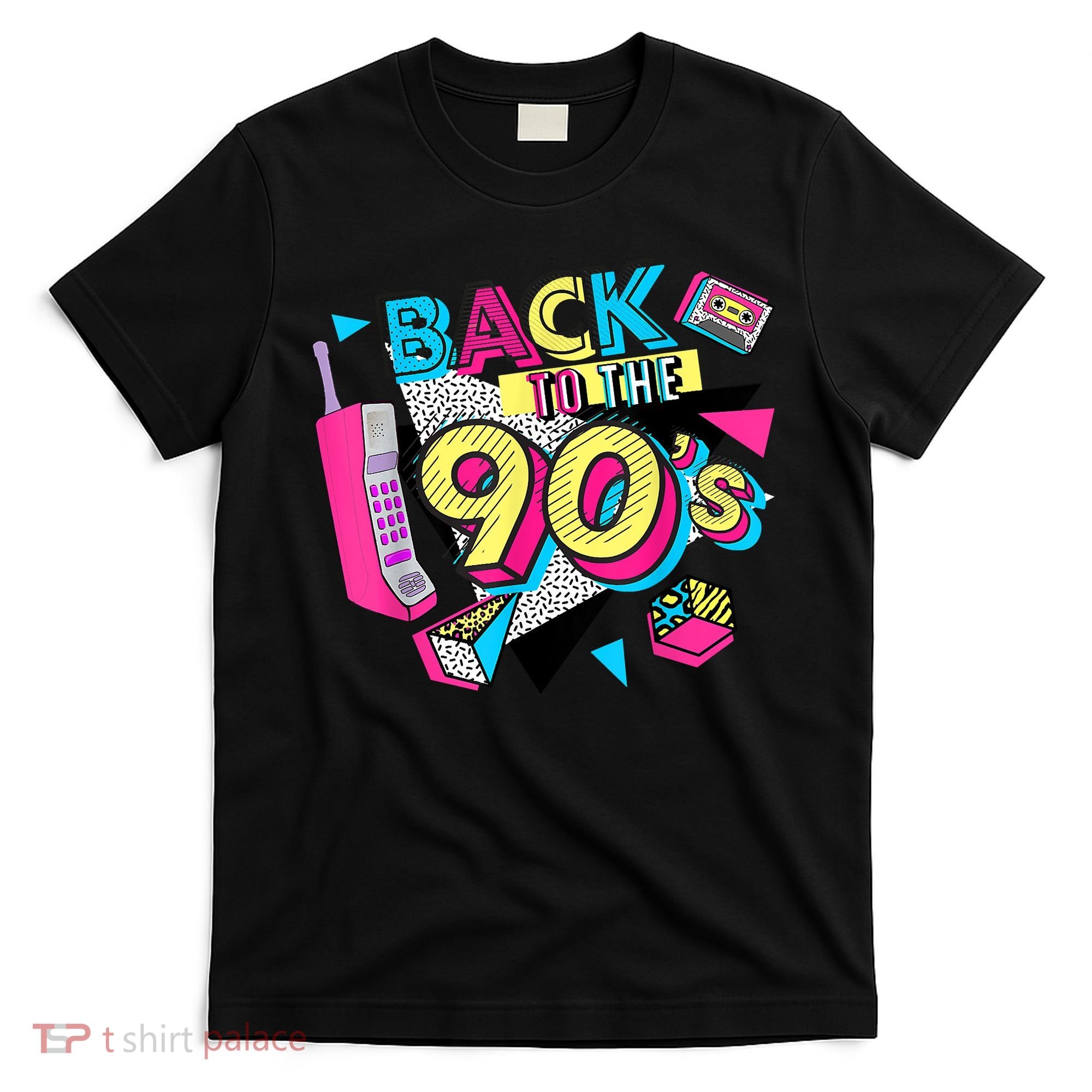 Back To The 90s Outfits Retro Costume Party Cassette Tape T-Shirt