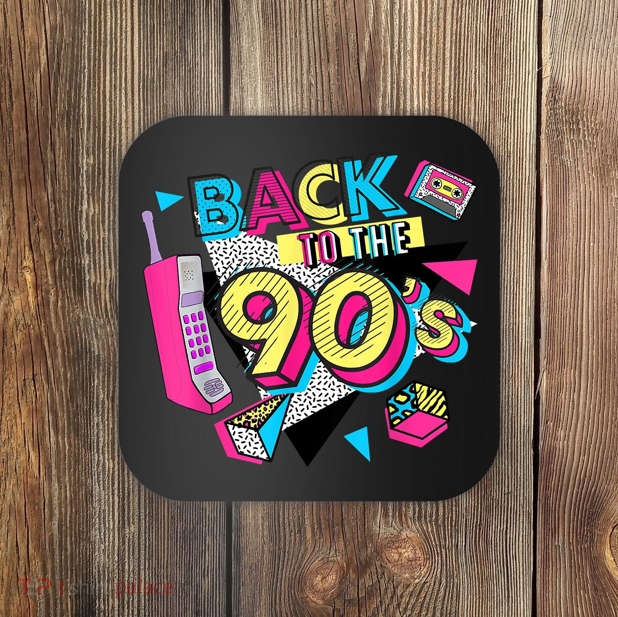Back To The 90s Outfits Retro Costume Party Cassette Tape Coaster