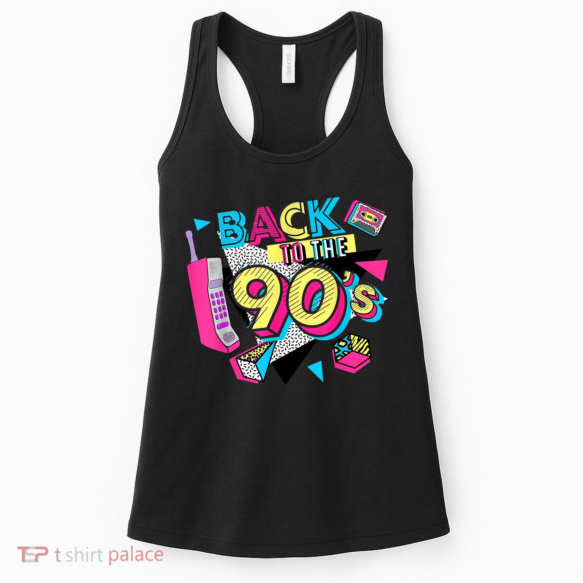 Back To The 90s Outfits Retro Costume Party Cassette Tape Women's Tank Top