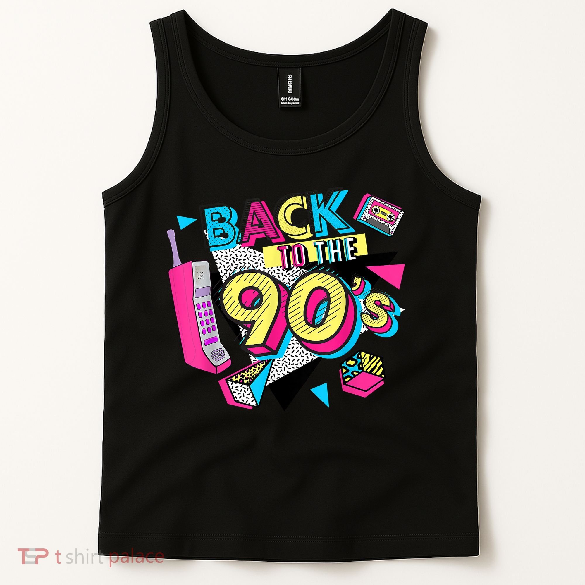 Back To The 90s Outfits Retro Costume Party Cassette Tape Tank Top