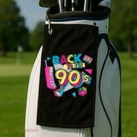 Back To The 90s Outfits Retro Costume Party Cassette Tape Golf Towel thumb 2