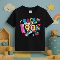 Back To The 90s Outfits Retro Costume Party Cassette Tape Toddler T-Shirt thumb 3