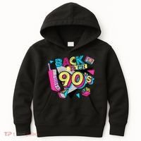Back To The 90s Outfits Retro Costume Party Cassette Tape Kids Hoodie thumb 0