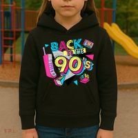 Back To The 90s Outfits Retro Costume Party Cassette Tape Kids Hoodie thumb 3
