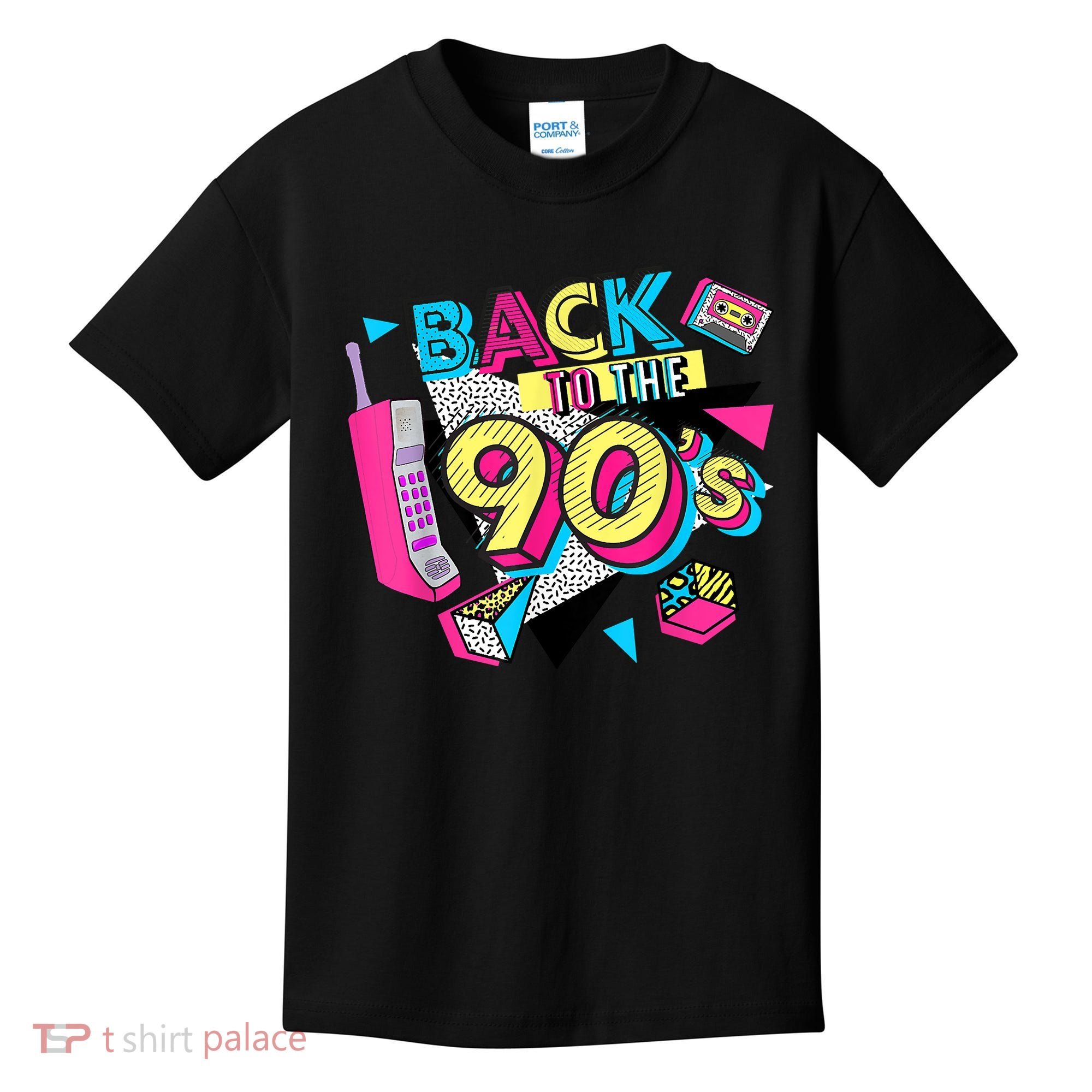 Back To The 90s Outfits Retro Costume Party Cassette Tape Kids T-Shirt