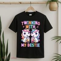 Boba Tea Unicorn Twinning With My Bestie Spirit Week Girl T-Shirt thumb 2