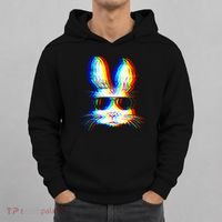 Bunny Trippy Vaporwave Easter Techno Rave Edm Music Party Hoodie thumb 0