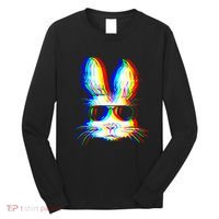 Bunny Trippy Vaporwave Easter Techno Rave Edm Music Party Long Sleeve Shirt thumb 0