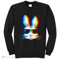 Bunny Trippy Vaporwave Easter Techno Rave Edm Music Party Sweatshirt thumb 0