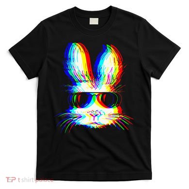 Bunny Trippy Vaporwave Easter Techno Rave Edm Music Party T-Shirt