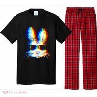 Bunny Trippy Vaporwave Easter Techno Rave Edm Music Party Pajama Set thumb 0