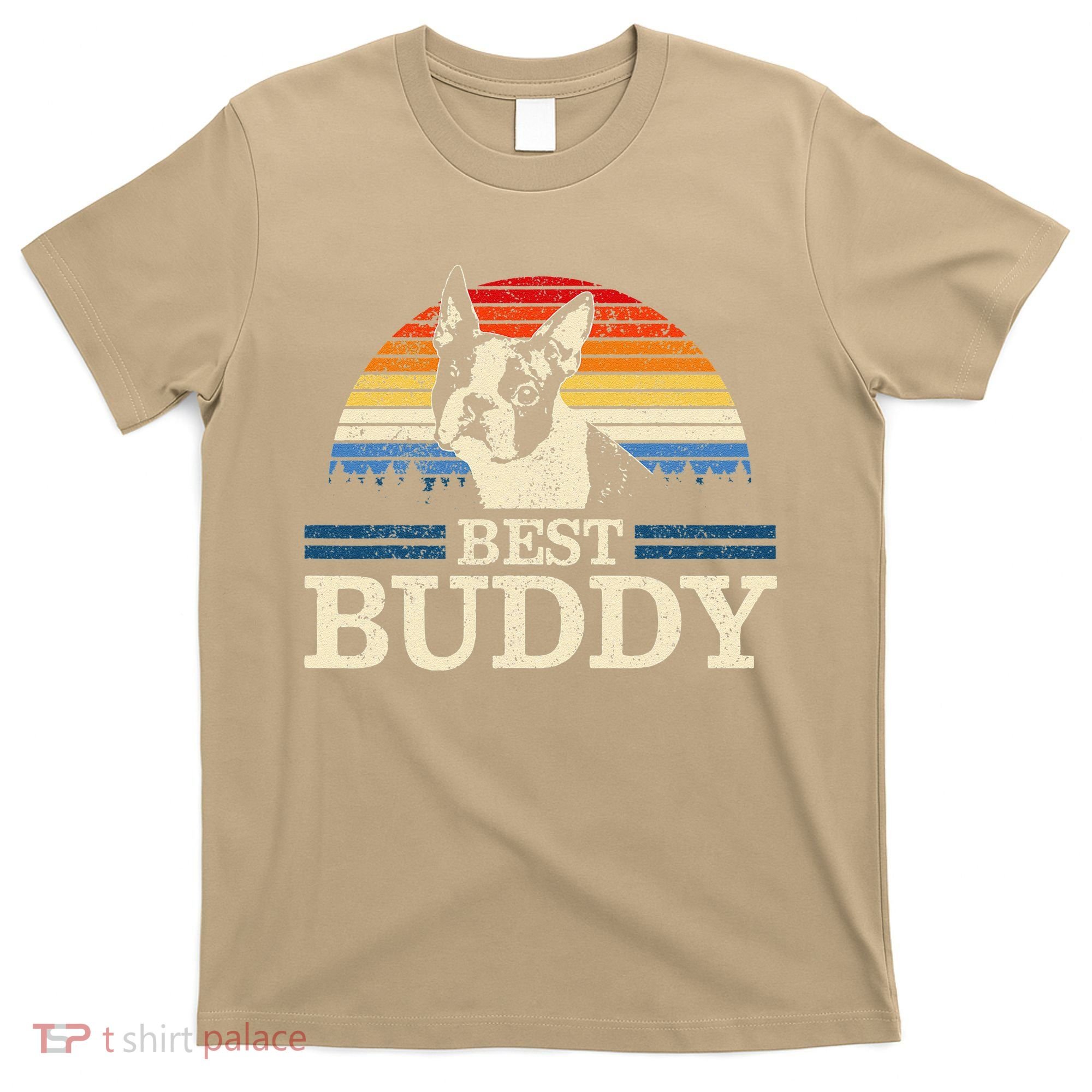 Boston Terrier Vintage Best Buddy Funny Dog Lover Gift T-Shirt