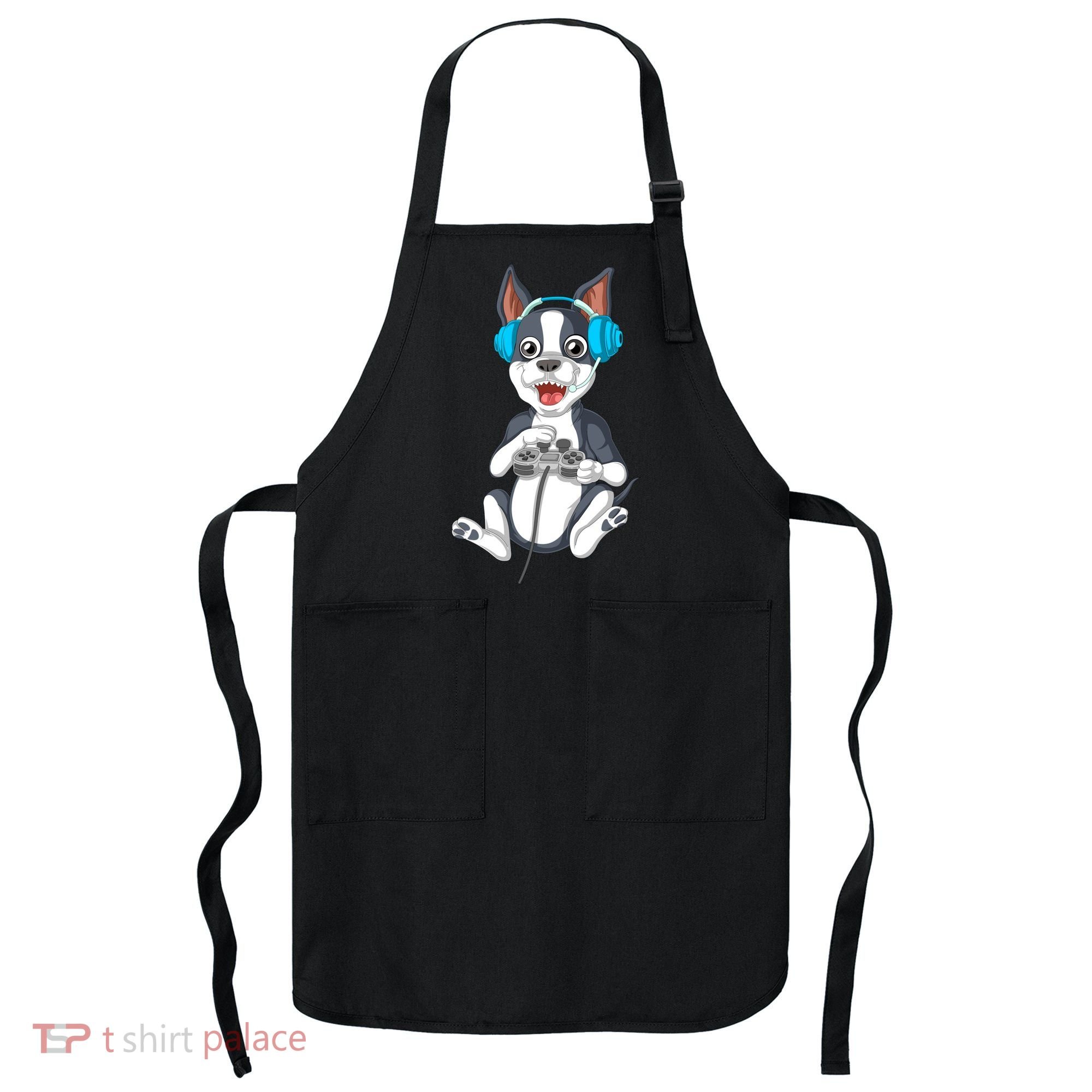 Boston Terrier Video Gamer Apron