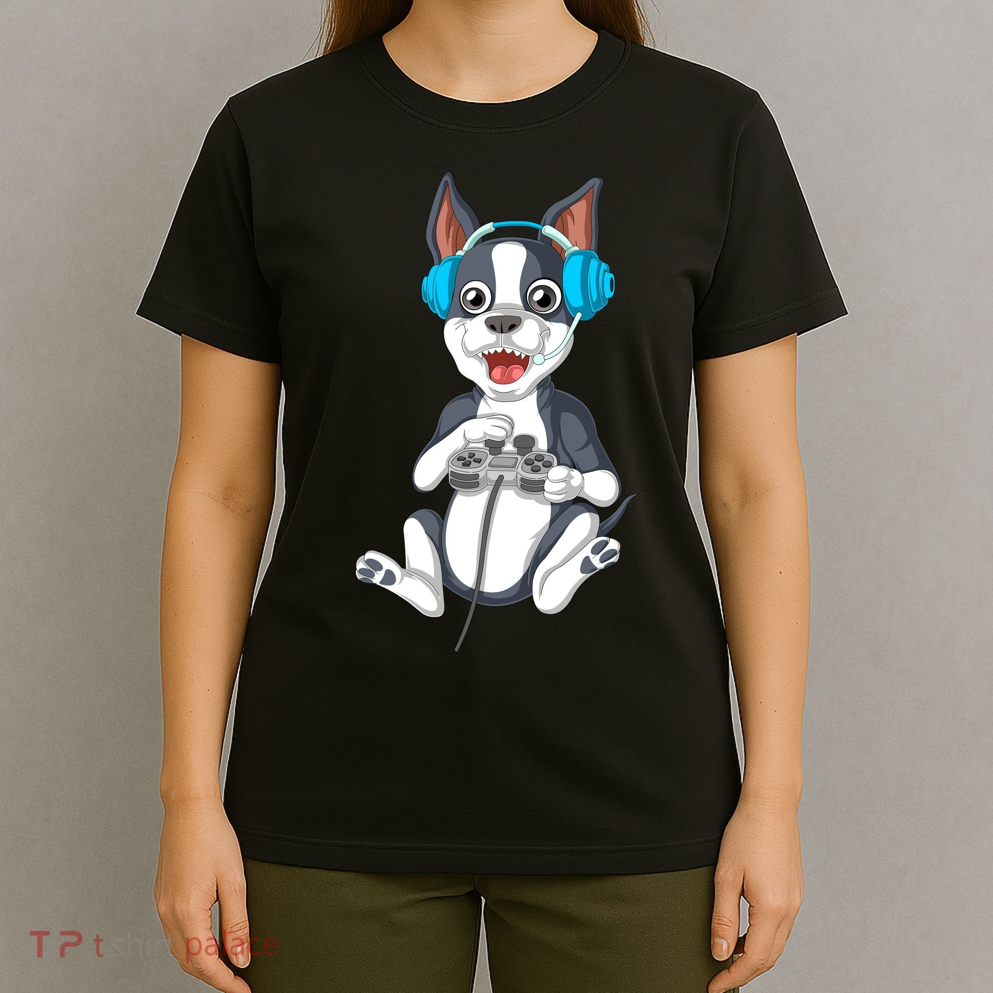 Boston Terrier Video Gamer T-Shirt