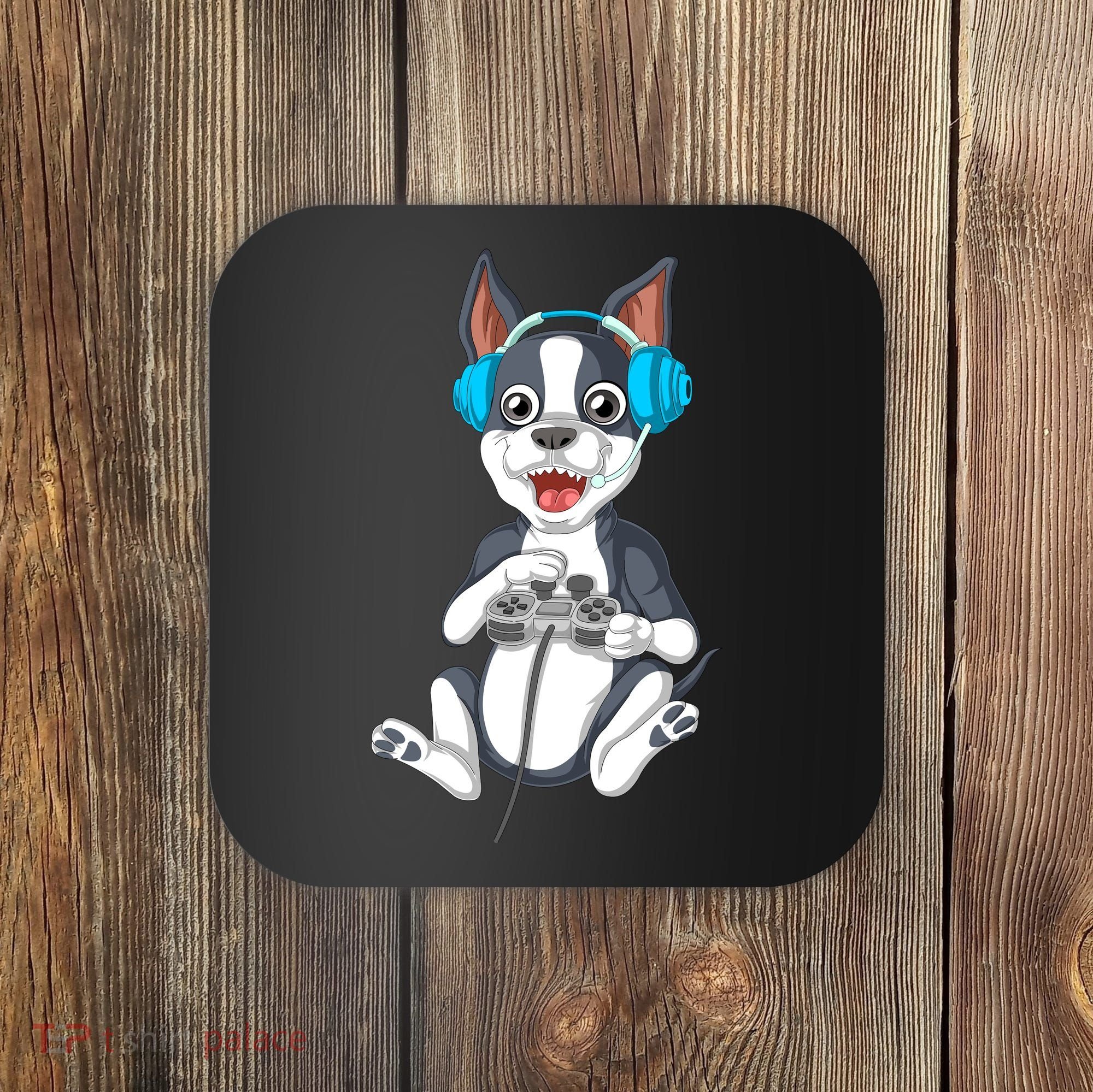 Boston Terrier Video Gamer Coaster