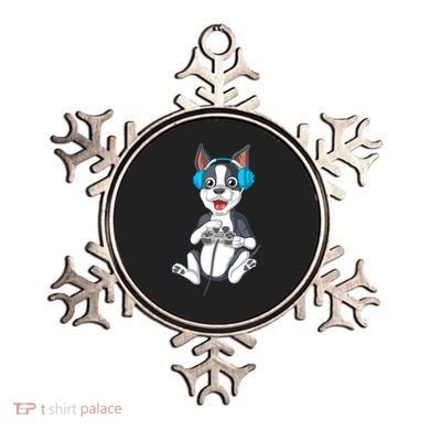 Boston Terrier Video Gamer Ornament