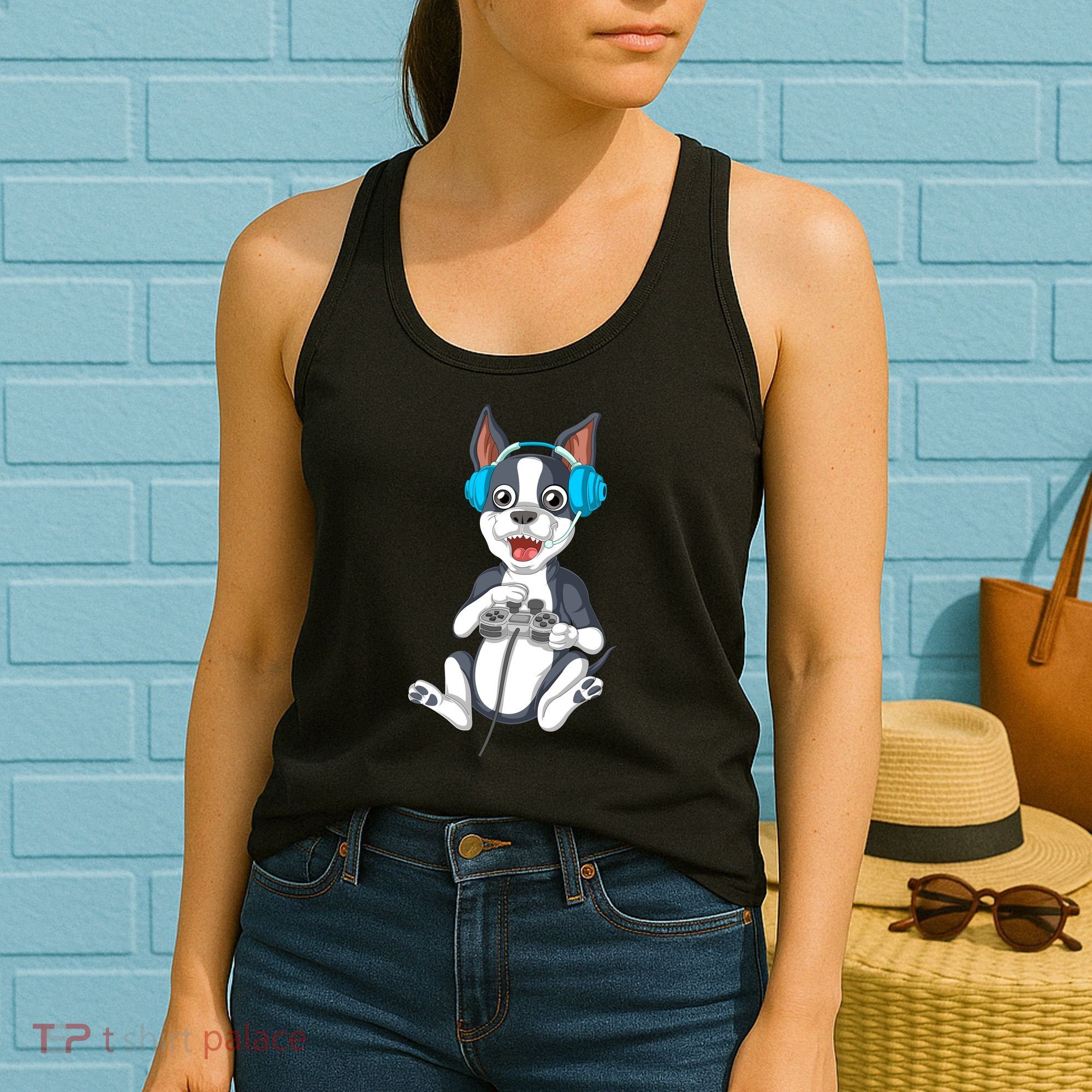 Boston Terrier Video Gamer Women's Tank Top