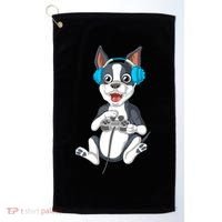 Boston Terrier Video Gamer Golf Towel thumb 0