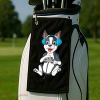 Boston Terrier Video Gamer Golf Towel thumb 2