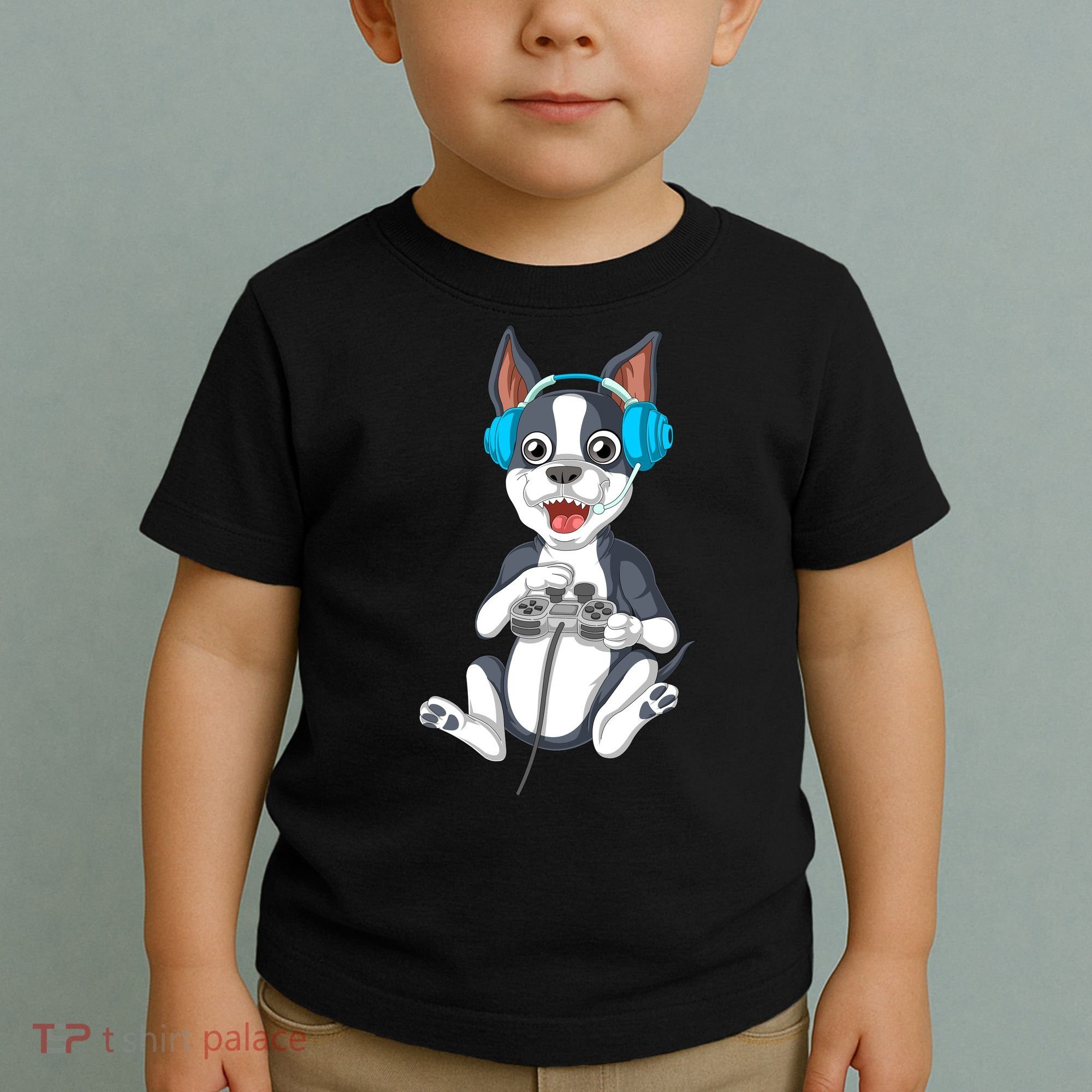 Boston Terrier Video Gamer Toddler T-Shirt