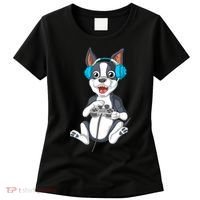 Boston Terrier Video Gamer Women's T-Shirt thumb 0