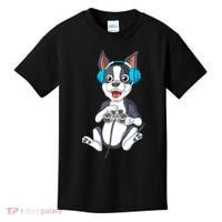 Boston Terrier Video Gamer Kids T-Shirt thumb 0