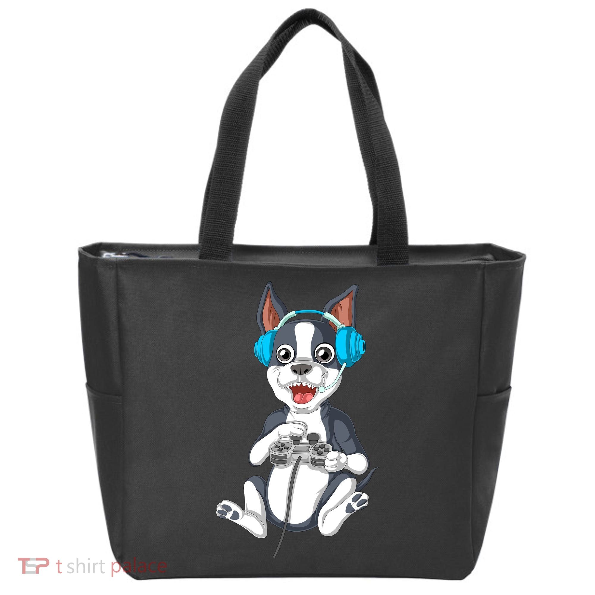 Boston Terrier Video Gamer Tote Bag