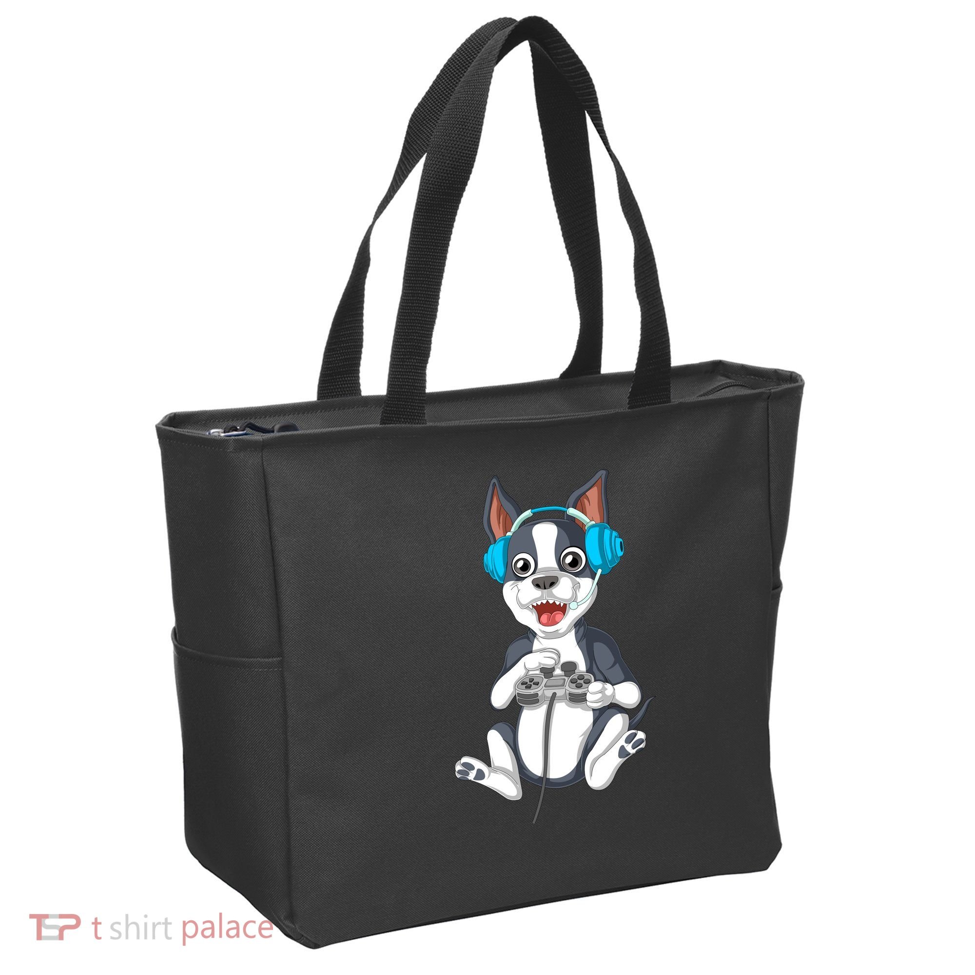 Boston Terrier Video Gamer Tote Bag